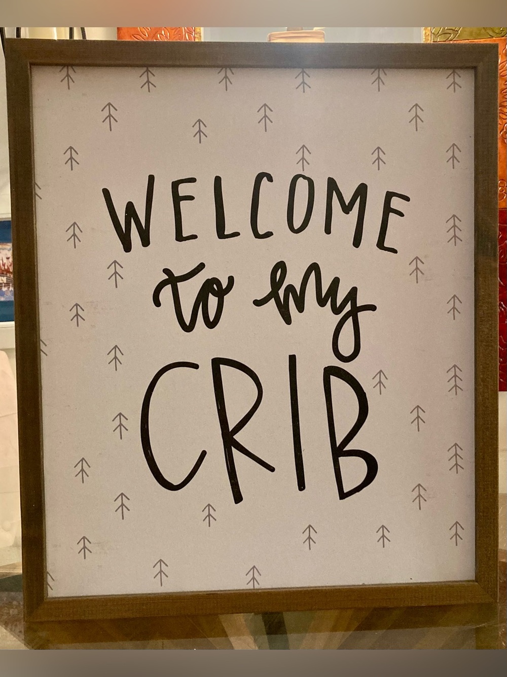 Hobby Lobby “Welcome To My Crib”  Wall Art Nursery Decor 14.5” x 17”